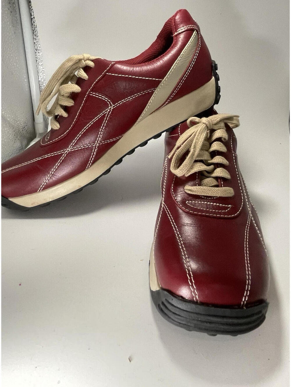 Wanted Speed Wine Leather Sneakers Women's 9 NWOB Comfort Casual Wine Red